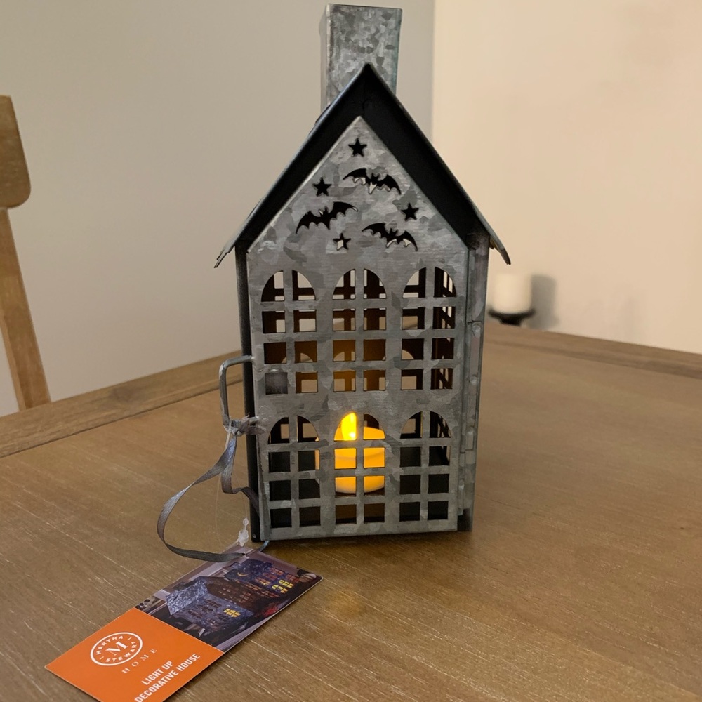 Martha Stewart Galvanized Haunted House Light Up